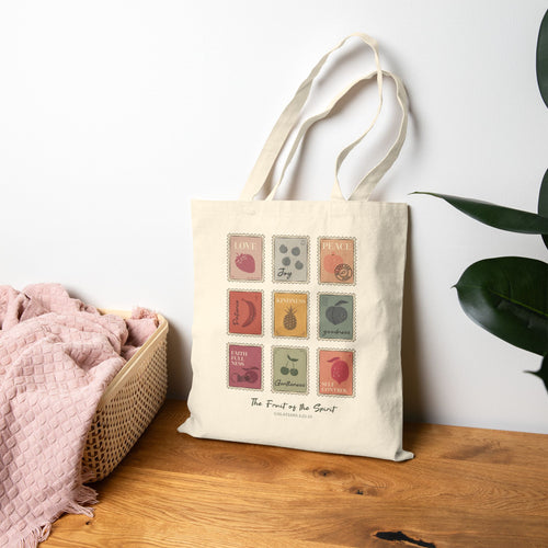 Fruit of the Spirit Illustration Canvas Tote Bag