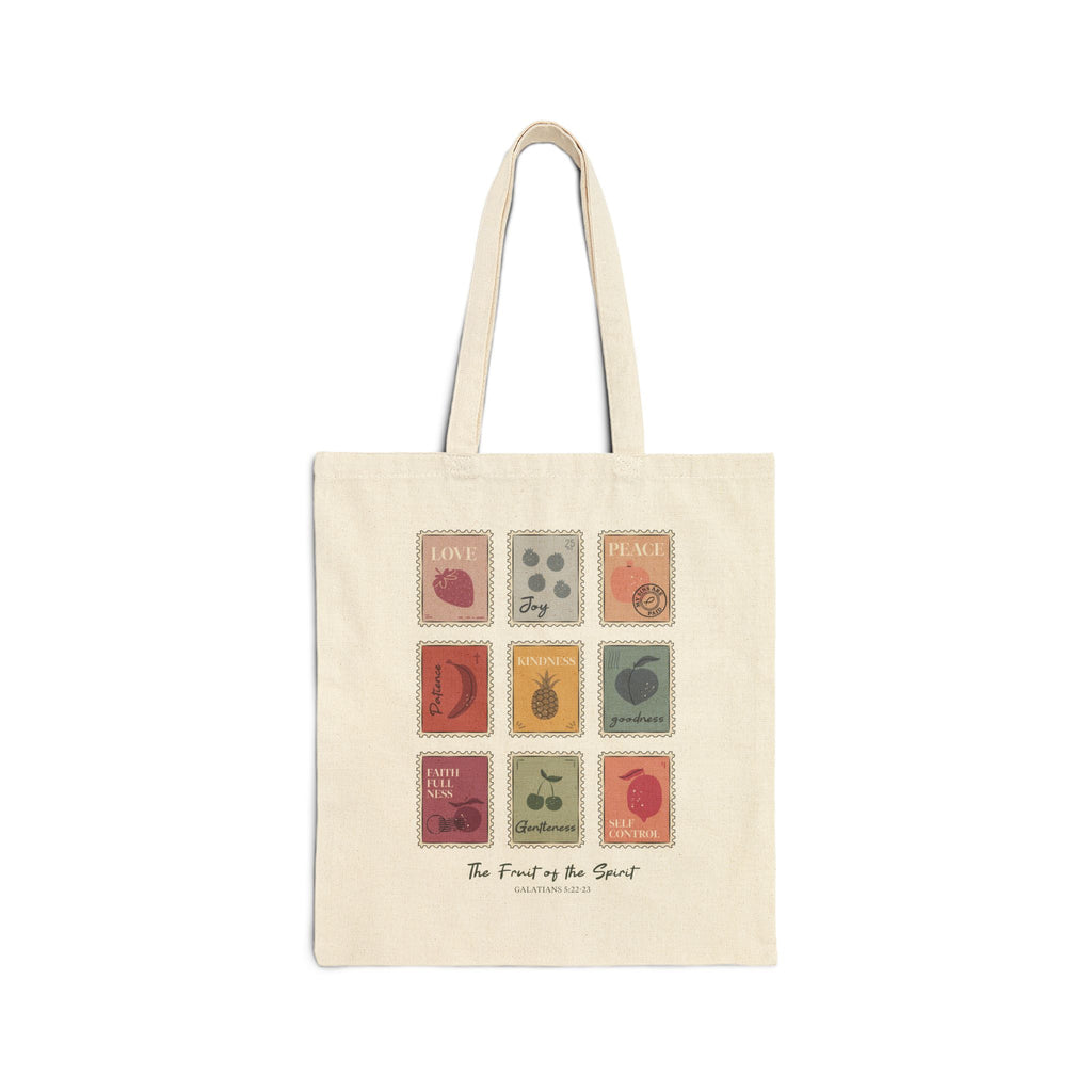 Fruit of the Spirit Illustration Canvas Tote Bag