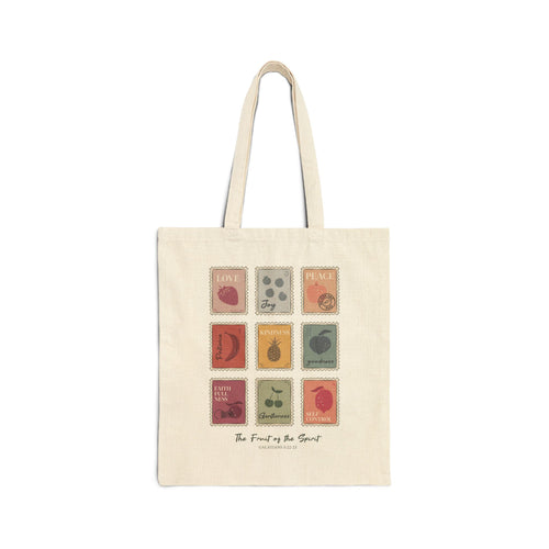Fruit of the Spirit Illustration Canvas Tote Bag