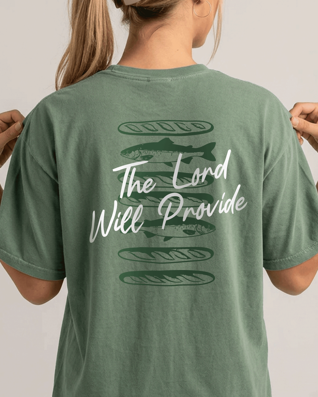 The Lord will Provide, Five Fish and Two Loaves Unisex Tee