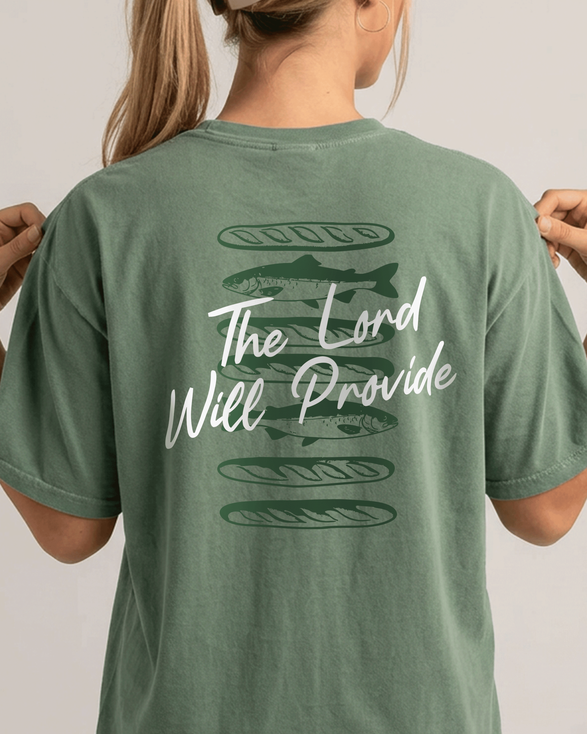 The Lord will Provide, Five Fish and Two Loaves Unisex Tee